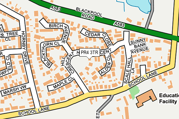 PR4 3TR map - OS OpenMap – Local (Ordnance Survey)