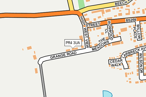 PR4 3UA map - OS OpenMap – Local (Ordnance Survey)
