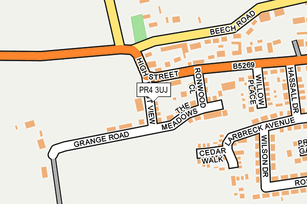 PR4 3UJ map - OS OpenMap – Local (Ordnance Survey)