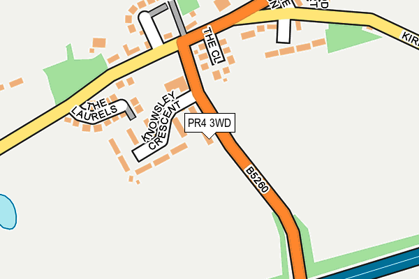 PR4 3WD map - OS OpenMap – Local (Ordnance Survey)