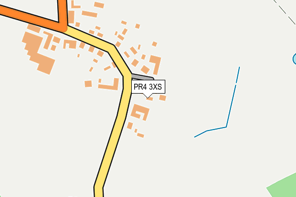 PR4 3XS map - OS OpenMap – Local (Ordnance Survey)