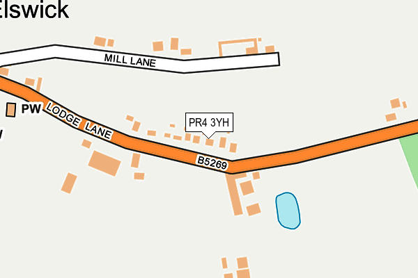 PR4 3YH map - OS OpenMap – Local (Ordnance Survey)