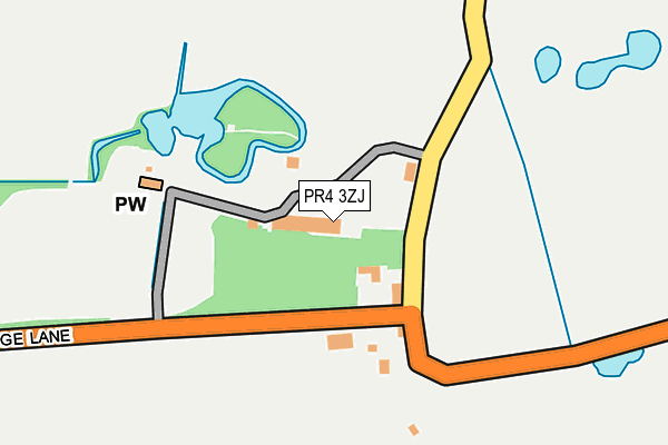 PR4 3ZJ map - OS OpenMap – Local (Ordnance Survey)