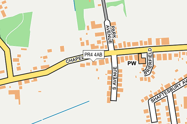 PR4 4AB map - OS OpenMap – Local (Ordnance Survey)