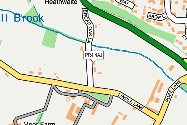 PR4 4AJ map - OS OpenMap – Local (Ordnance Survey)