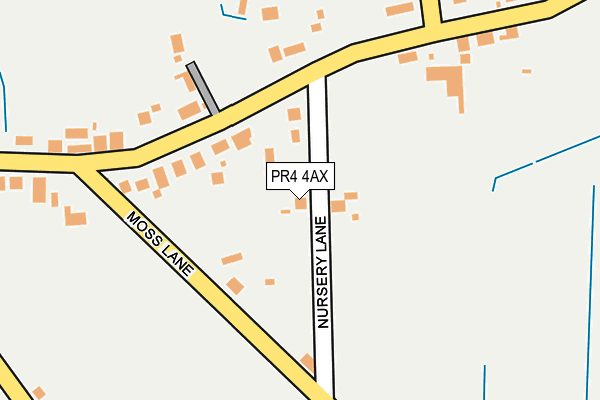 PR4 4AX map - OS OpenMap – Local (Ordnance Survey)