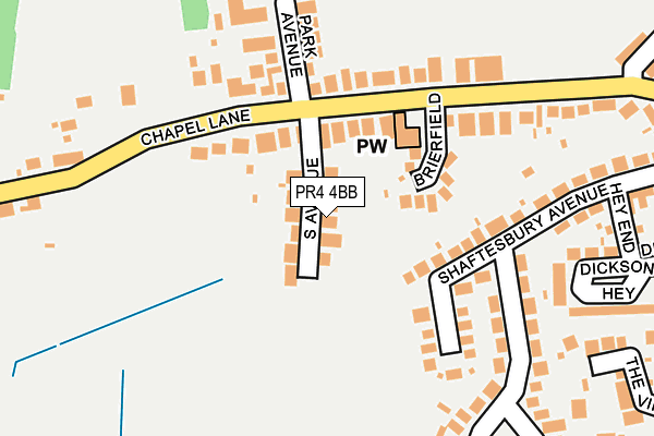 PR4 4BB map - OS OpenMap – Local (Ordnance Survey)