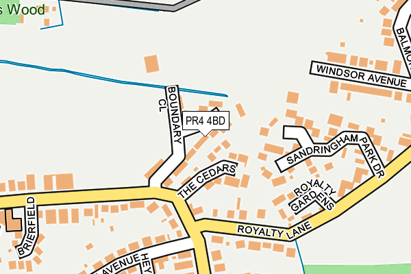 PR4 4BD map - OS OpenMap – Local (Ordnance Survey)