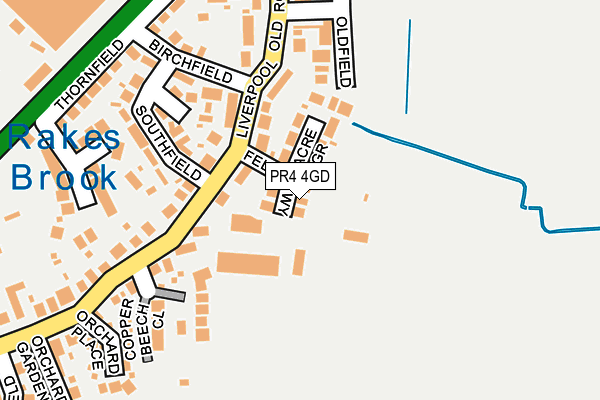 PR4 4GD map - OS OpenMap – Local (Ordnance Survey)