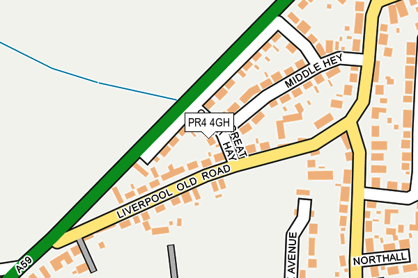 PR4 4GH map - OS OpenMap – Local (Ordnance Survey)