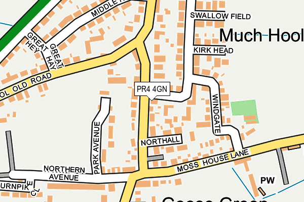 PR4 4GN map - OS OpenMap – Local (Ordnance Survey)