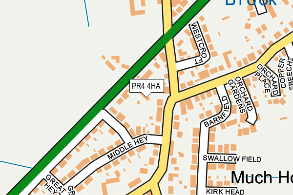 PR4 4HA map - OS OpenMap – Local (Ordnance Survey)
