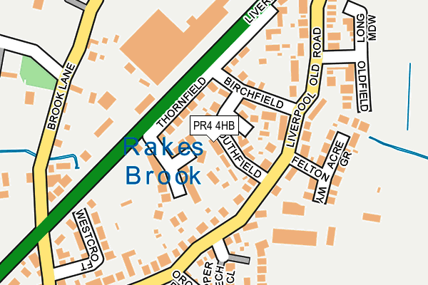 PR4 4HB map - OS OpenMap – Local (Ordnance Survey)