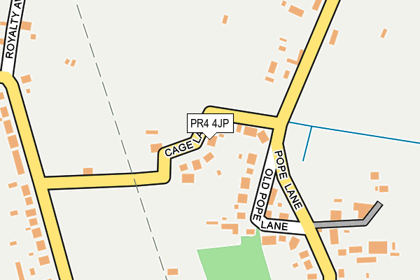 PR4 4JP map - OS OpenMap – Local (Ordnance Survey)