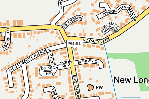 PR4 4LL map - OS OpenMap – Local (Ordnance Survey)