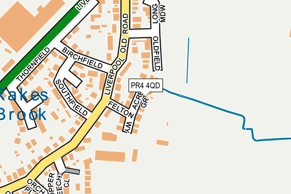 PR4 4QD map - OS OpenMap – Local (Ordnance Survey)