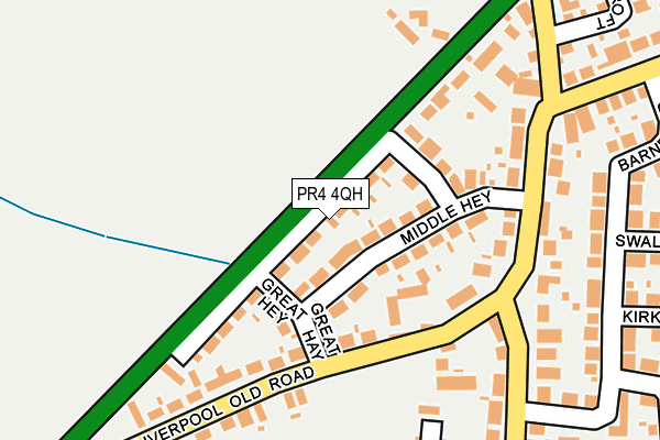 PR4 4QH map - OS OpenMap – Local (Ordnance Survey)