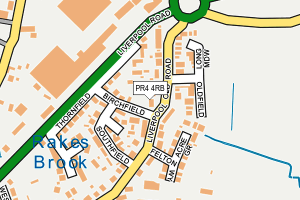 PR4 4RB map - OS OpenMap – Local (Ordnance Survey)
