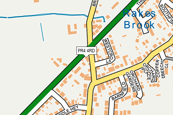 PR4 4RD map - OS OpenMap – Local (Ordnance Survey)