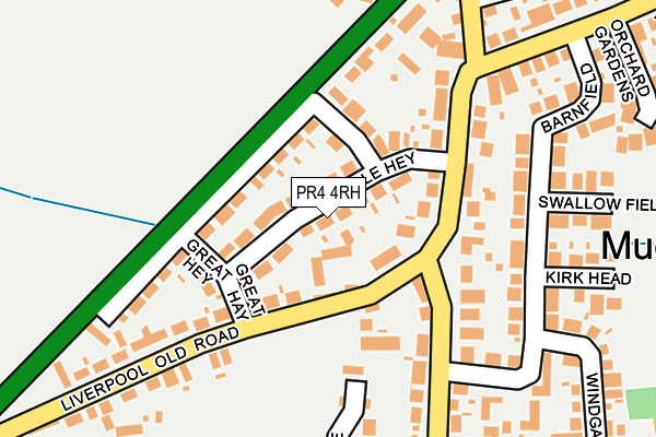 PR4 4RH map - OS OpenMap – Local (Ordnance Survey)