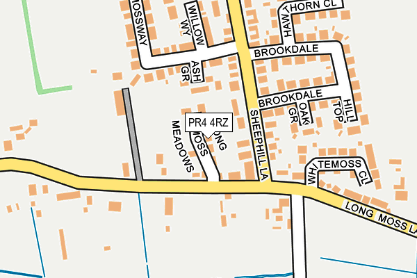 PR4 4RZ map - OS OpenMap – Local (Ordnance Survey)