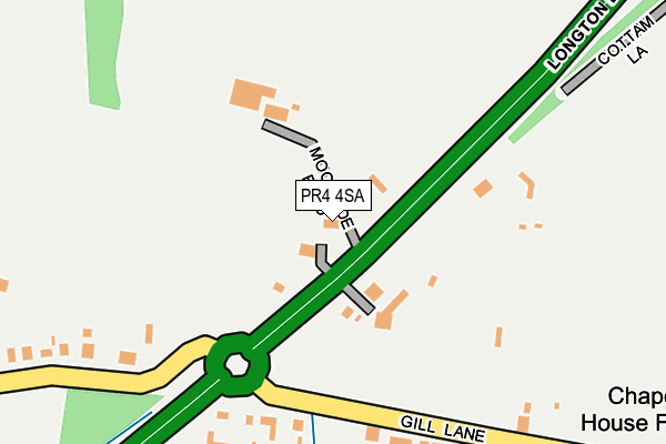 PR4 4SA map - OS OpenMap – Local (Ordnance Survey)