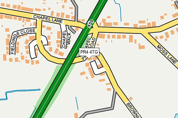 PR4 4TG map - OS OpenMap – Local (Ordnance Survey)