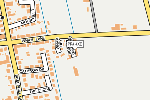 PR4 4XE map - OS OpenMap – Local (Ordnance Survey)