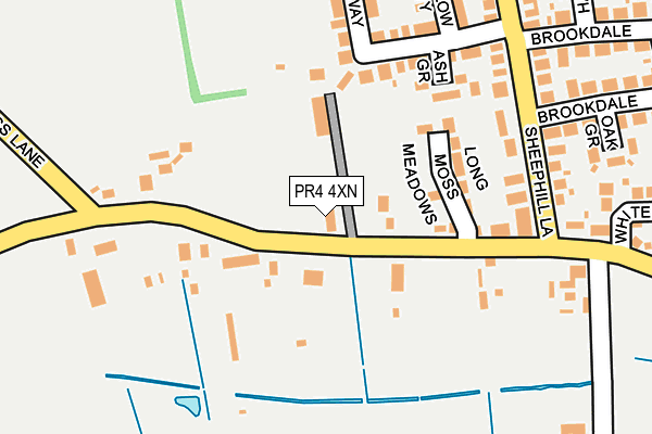 PR4 4XN map - OS OpenMap – Local (Ordnance Survey)