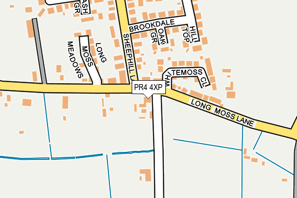 PR4 4XP map - OS OpenMap – Local (Ordnance Survey)