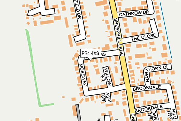 PR4 4XS map - OS OpenMap – Local (Ordnance Survey)