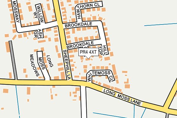 PR4 4XT map - OS OpenMap – Local (Ordnance Survey)