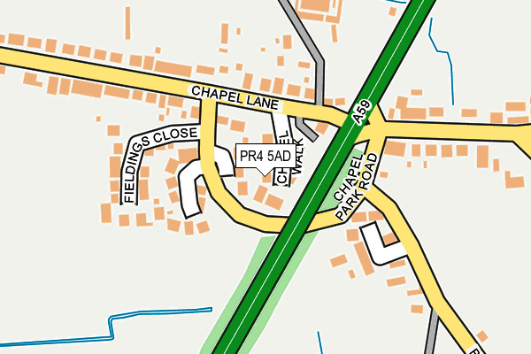 PR4 5AD map - OS OpenMap – Local (Ordnance Survey)