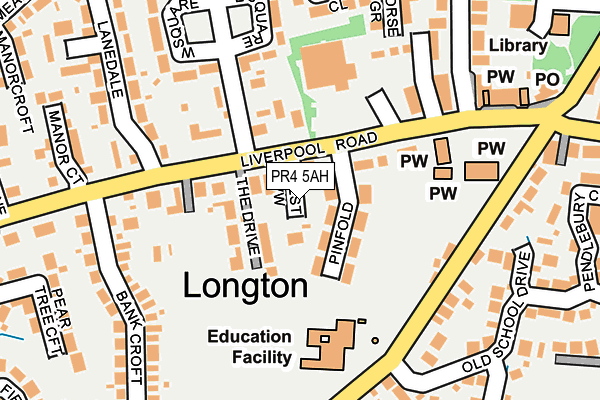 PR4 5AH map - OS OpenMap – Local (Ordnance Survey)