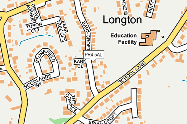 PR4 5AL map - OS OpenMap – Local (Ordnance Survey)