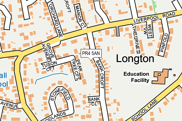 PR4 5AN map - OS OpenMap – Local (Ordnance Survey)