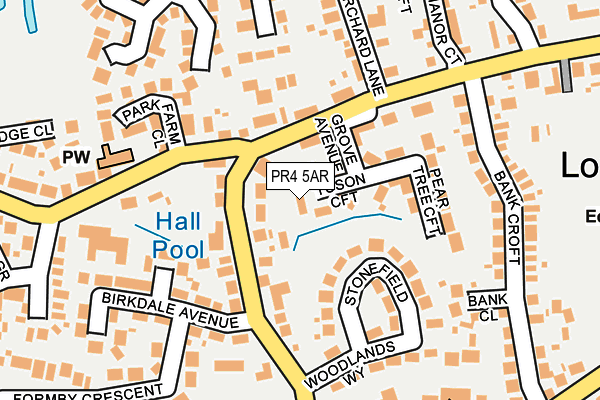 PR4 5AR map - OS OpenMap – Local (Ordnance Survey)