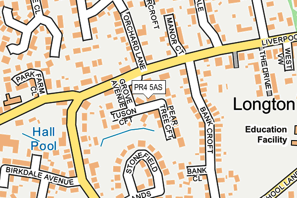 PR4 5AS map - OS OpenMap – Local (Ordnance Survey)