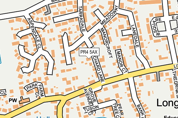 PR4 5AX map - OS OpenMap – Local (Ordnance Survey)