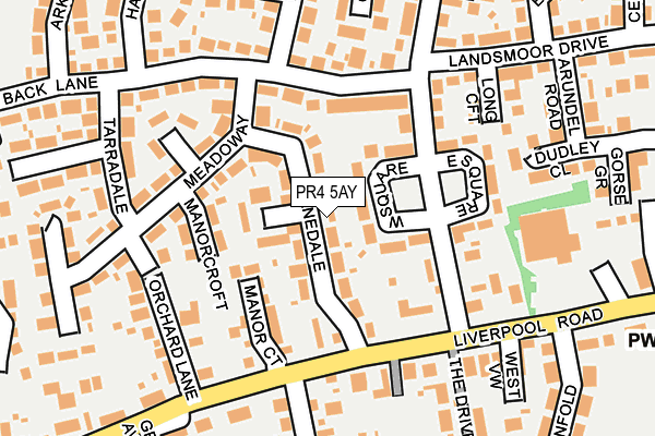 PR4 5AY map - OS OpenMap – Local (Ordnance Survey)