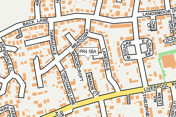 PR4 5BA map - OS OpenMap – Local (Ordnance Survey)