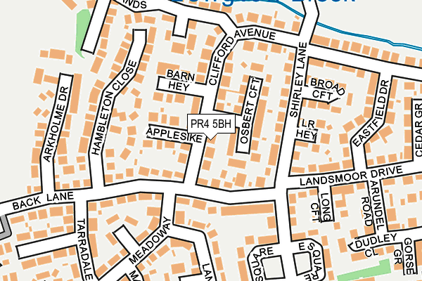 PR4 5BH map - OS OpenMap – Local (Ordnance Survey)