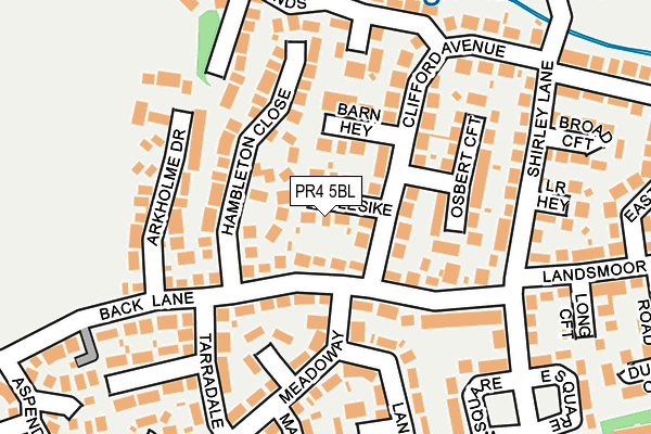 PR4 5BL map - OS OpenMap – Local (Ordnance Survey)