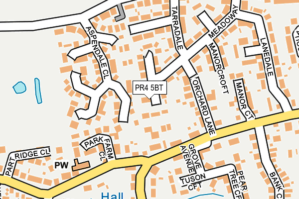 PR4 5BT map - OS OpenMap – Local (Ordnance Survey)