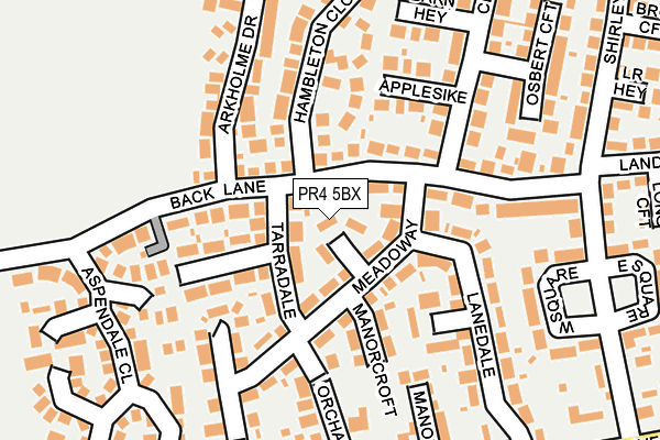 PR4 5BX map - OS OpenMap – Local (Ordnance Survey)