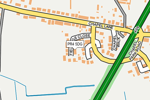 PR4 5DG map - OS OpenMap – Local (Ordnance Survey)
