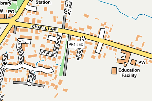 PR4 5ED map - OS OpenMap – Local (Ordnance Survey)