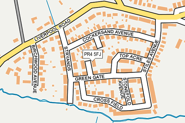 PR4 5FJ map - OS OpenMap – Local (Ordnance Survey)