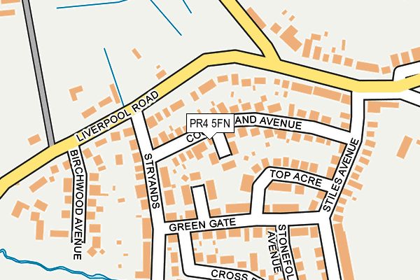 PR4 5FN map - OS OpenMap – Local (Ordnance Survey)