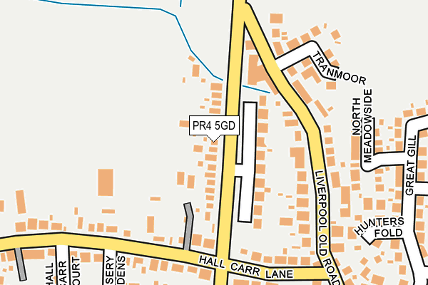 PR4 5GD map - OS OpenMap – Local (Ordnance Survey)